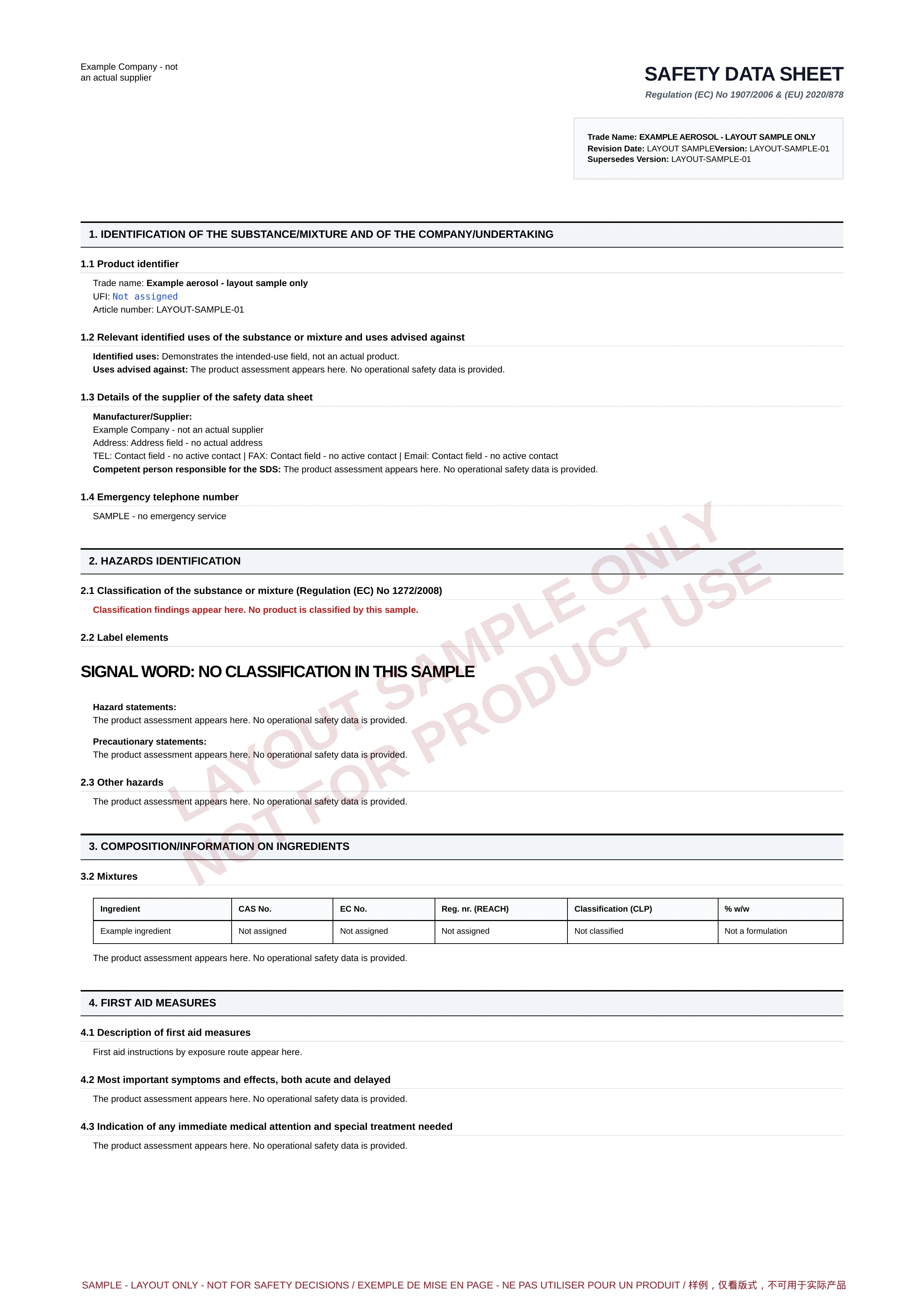EU · English layout sample · Page 1 of 4